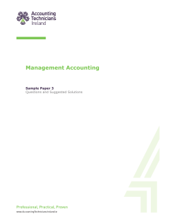 Management Accounting - Accounting Technicians Ireland