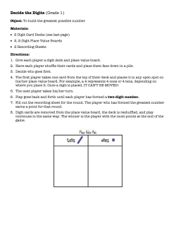 Decide the Digits - 2-digit