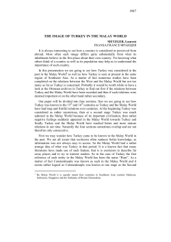1047 THE IMAGE OF TURKEY IN THE MALAY WORLD
