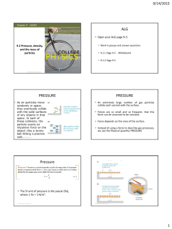 ALG PRESSURE PRESSURE Pressure Measuring pressure