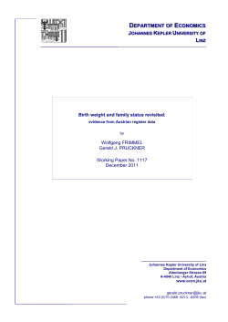 Birth weight and family status revisited