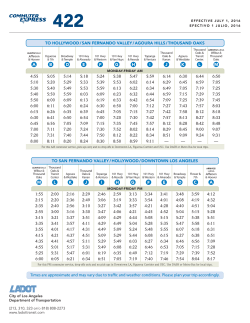 MONDAY-FRIDAY AM - LADOT Transit Services