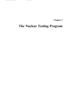 The Nuclear Testing Program