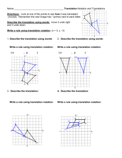 arrow notation and translations worksheet