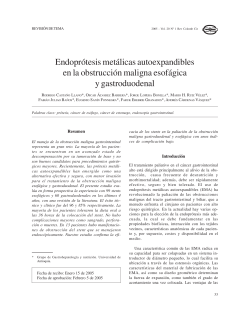 Endopr&oacute;tesis met&aacute;licas autoexpandibles en la obstrucci&oacute;n maligna