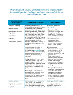 Design Document: Situated Learning Environment for Middle School