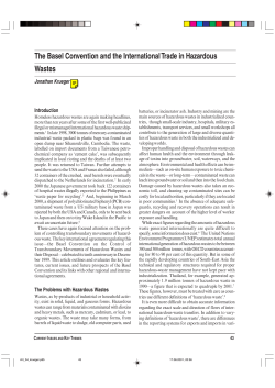 The Basel Convention and the International Trade in