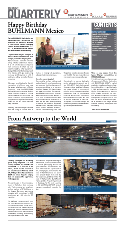 Happy Birthday BUHLMANN Mexico From Antwerp to the World