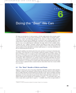 Doing the &ldquo;Best&rdquo; We Can