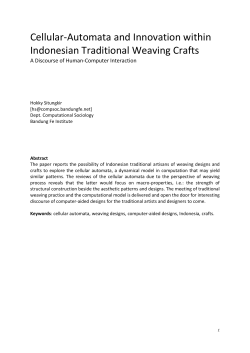 Cellular-Automata and Innovation within Indonesian