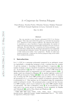 A -conjecture for Newton polygons