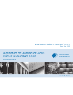 Legal Options for Condominium Owners Exposed to Secondhand