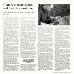 Guitars as commodities, and they play music, too