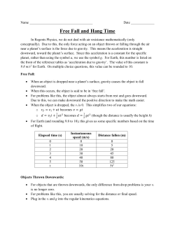 Free Fall and Hang Time
