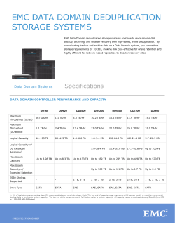 EMC Data Domain Deduplication Storage Systems