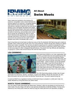 All About Swim Meets - O2 Performance Aquatics
