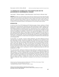 809 14C CHRONOLOGY OF MESOLITHIC SITES FROM POLAND