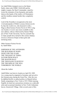 Let Adolf Hitler transport you to a far-future Earth, where only