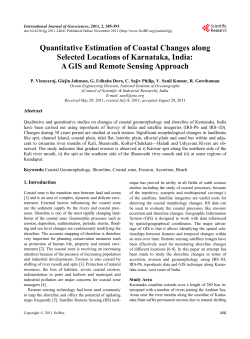 Quantitative Estimation of Coastal Changes Along Selected