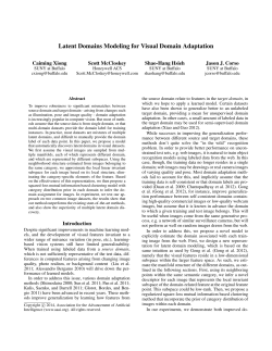 ILatent Domains Modeling for Visual Domain Adaptation