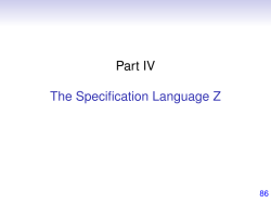 Formal Specification