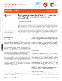 INorgaNIc - RSC Publishing - Royal Society of Chemistry