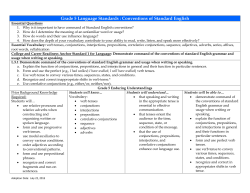 Grade 5 Language Standards : Conventions of Standard English