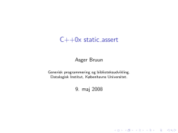 C++0x static assert - Datalogisk Institut