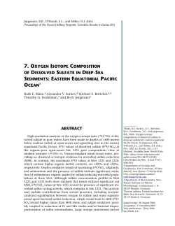 7. oxygen isotope composition of dissolved sulfate in deep