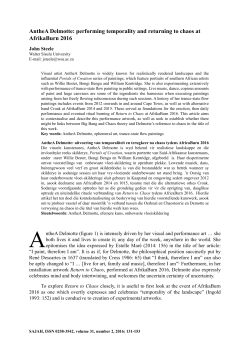 AntheA Delmotte: performing temporality and returning to chaos at