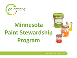 Minnesota Paint Stewardship Program