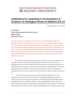 Implications for Leadership in the Evaluation of