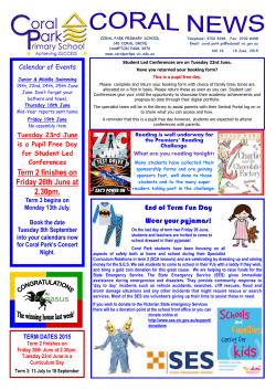 Issue 18 - Coral Park Primary School