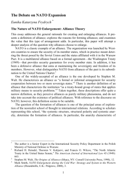 The Debate on NATO Expansion