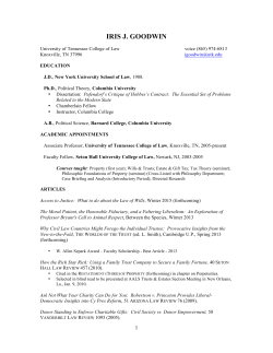 iris j. goodwin - University of Tennessee College of Law