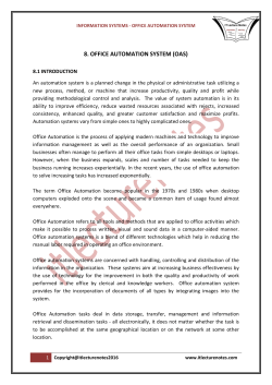 8. office automation system (oas)