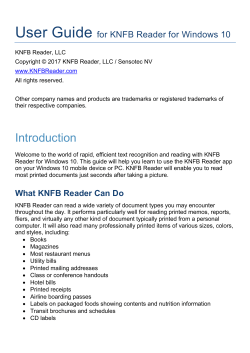 Introduction - KNFB Reader