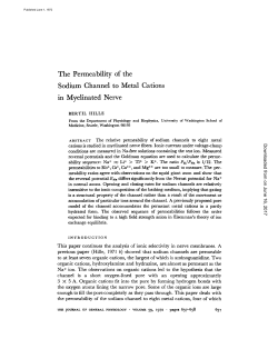 The Permeability of the Sodium Channel to Metal Cations in