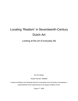 Locating `Realism` in Seventeenth-Century Dutch Art - UvA-DARE