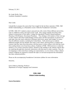 FORL 1060 Global Understanding