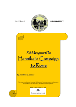 Hannibal`s Campaign to Rome