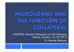 Microloans and the Function of Collateral