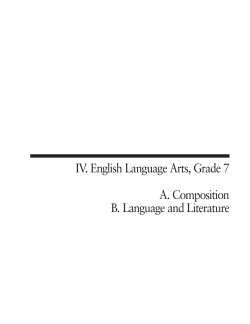 IV. English Language Arts, Grade 7