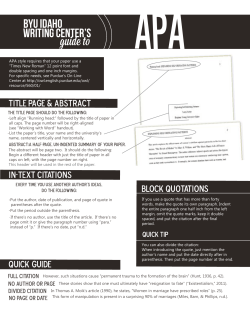 BYU Idaho Writing Center`s guide to
