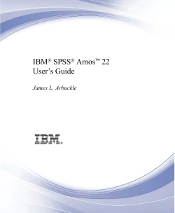 IBM SPSS Amos 22 User`s Guide
