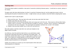 Poetry comparison `dominoes`