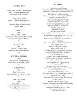 Beer List - 1776 Steakhouse