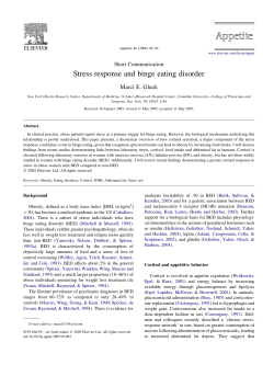 Stress response and binge eating disorder