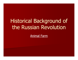 Animal Farm Russian History PowerPoint Notes