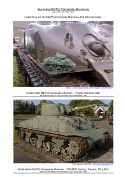 Surviving M4(75) Composite Shermans